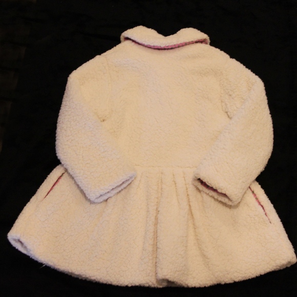 Magpie Girls' 'Wooly" Cream Peacoat - Picture 3 of 4